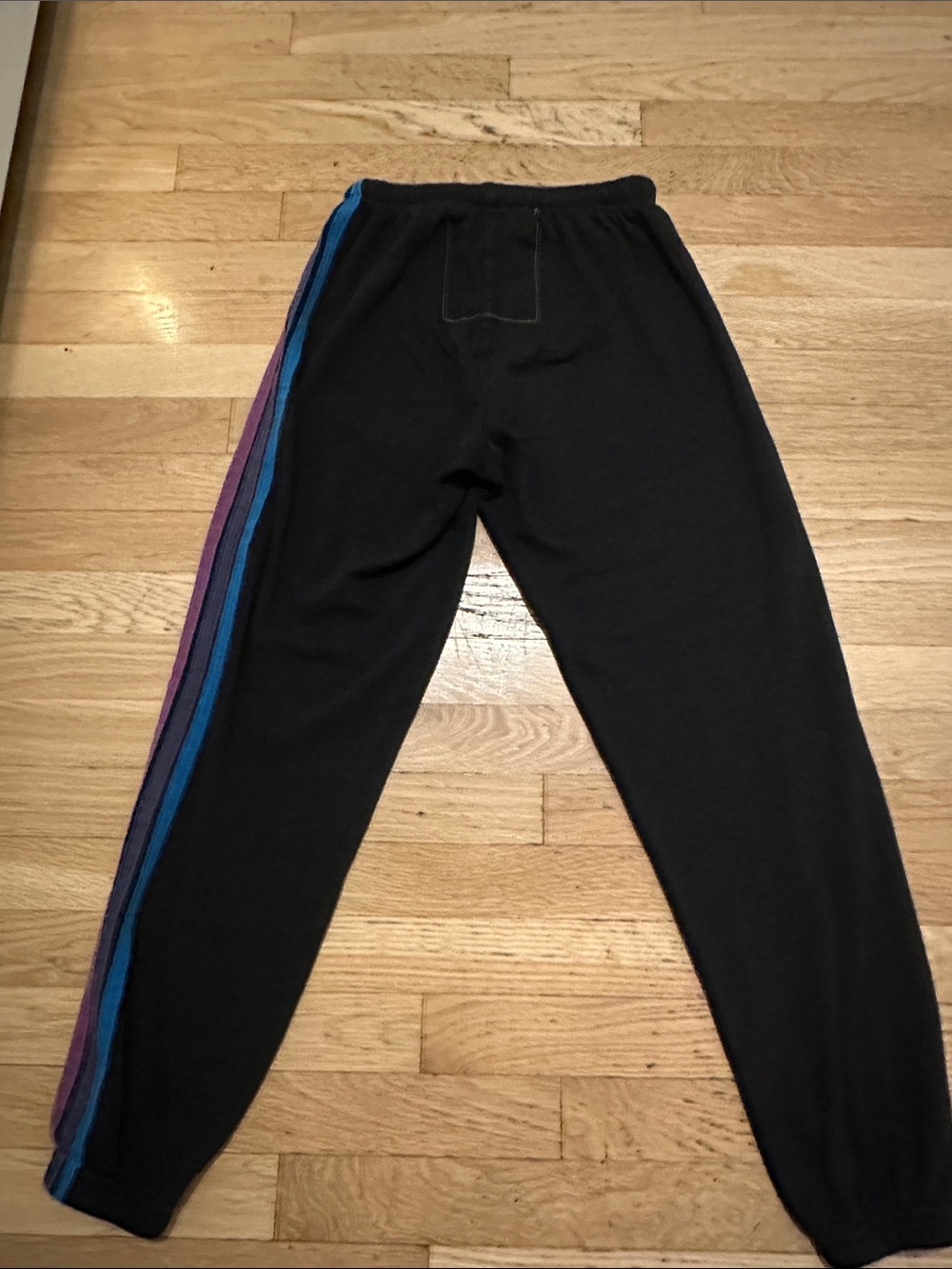 Aviator Nation Charcoal Joggers with 5 (Pink/Purple/Blue) Stripes- Small - Picture 10 of 11